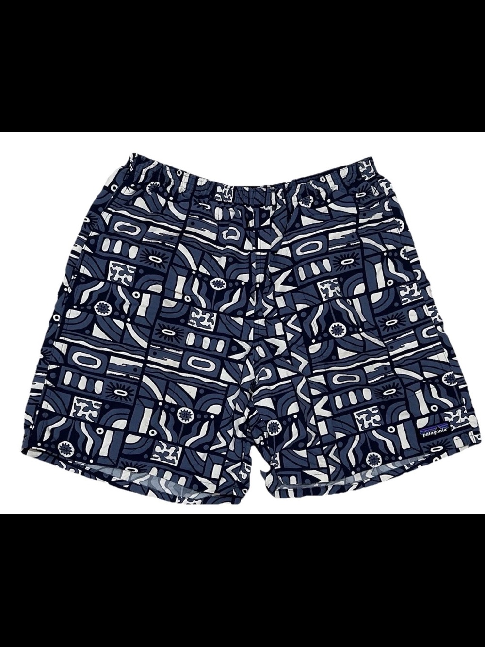Patagonia Baggies Shorts Mens Medium Blue Pattern Print 6 inch Inseam Hike